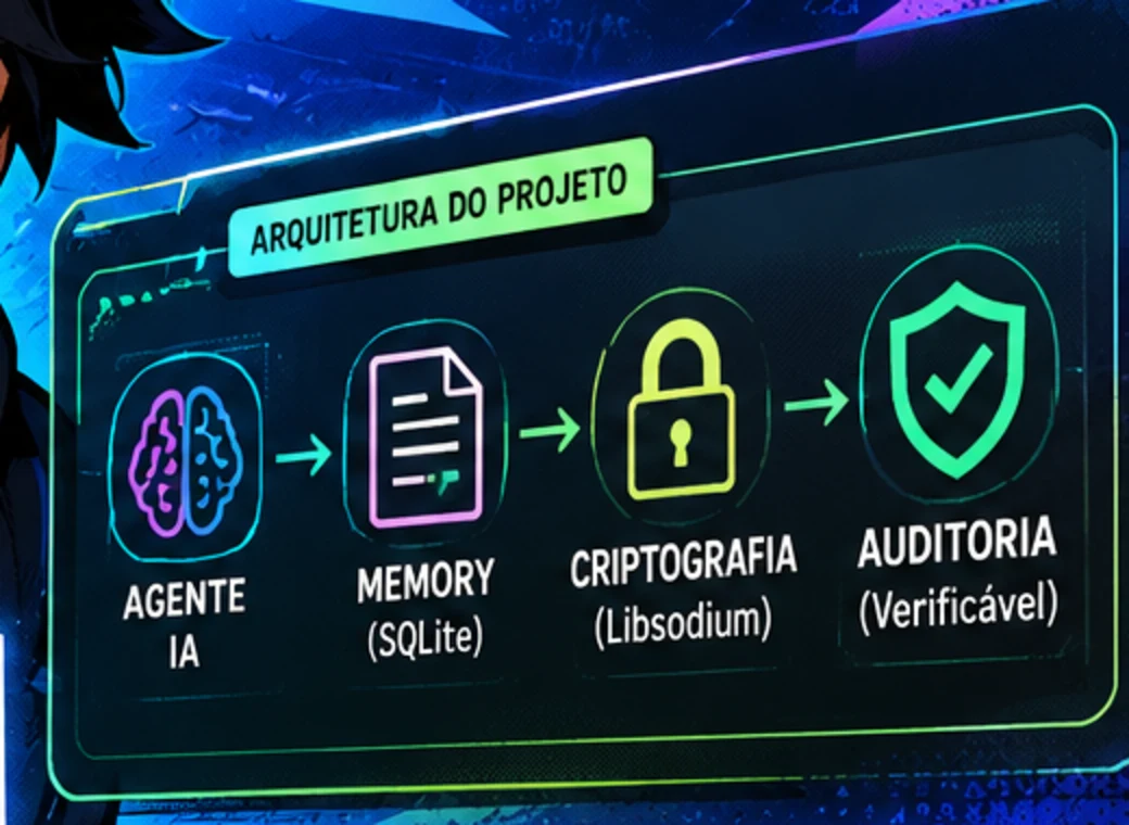 Recorte da arte de capa com um painel conceitual de arquitetura de memória verificável.